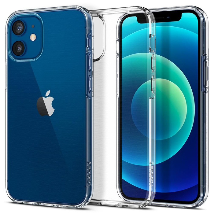 Pouzdro SPIGEN iPhone 12 Mini Pouzdro z tekutých krystalů čiré