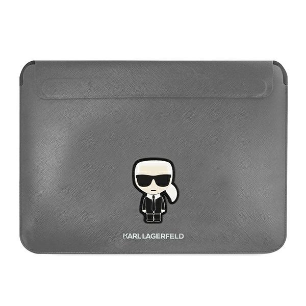 Rukávník Karl Lagerfeld KLCS16PISFG 16" Silver/Silver Saffiano Ikonik Karl