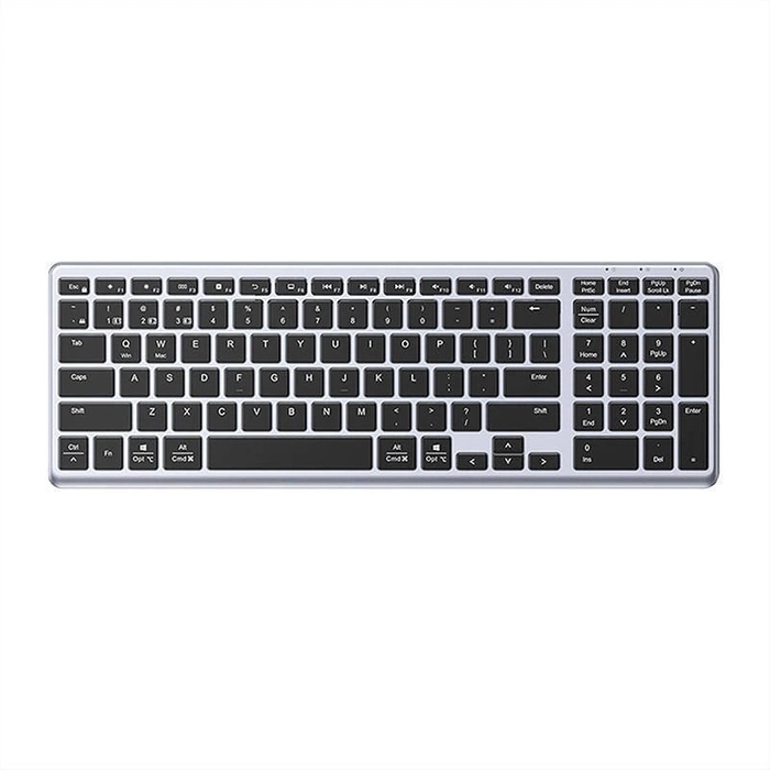 UGREEN KU005 2.4G+BT Wireless Membrane Keyboard (Silver/Black)