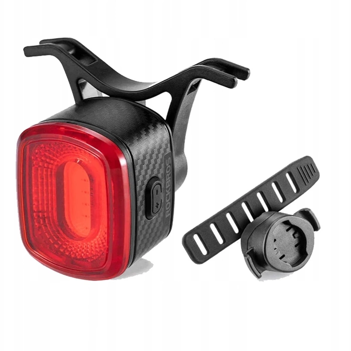 Rockbros Q2S LED rear bicycle light with intelligent stop system + USB-C - USB-A cable - black