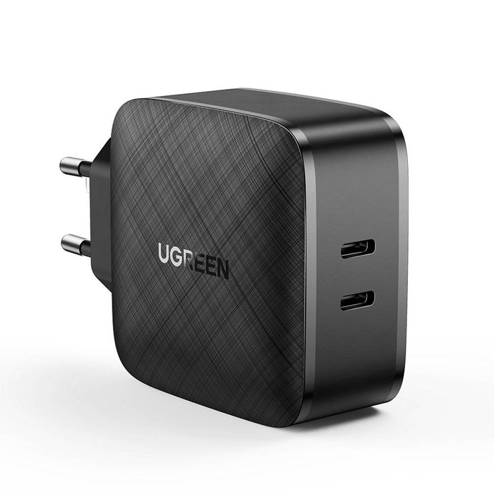 Ugreen Ladegerät 2x USB Typ C 66W Power Delivery 3.0 Quick Charge 4.0+ schwarz (CD216)