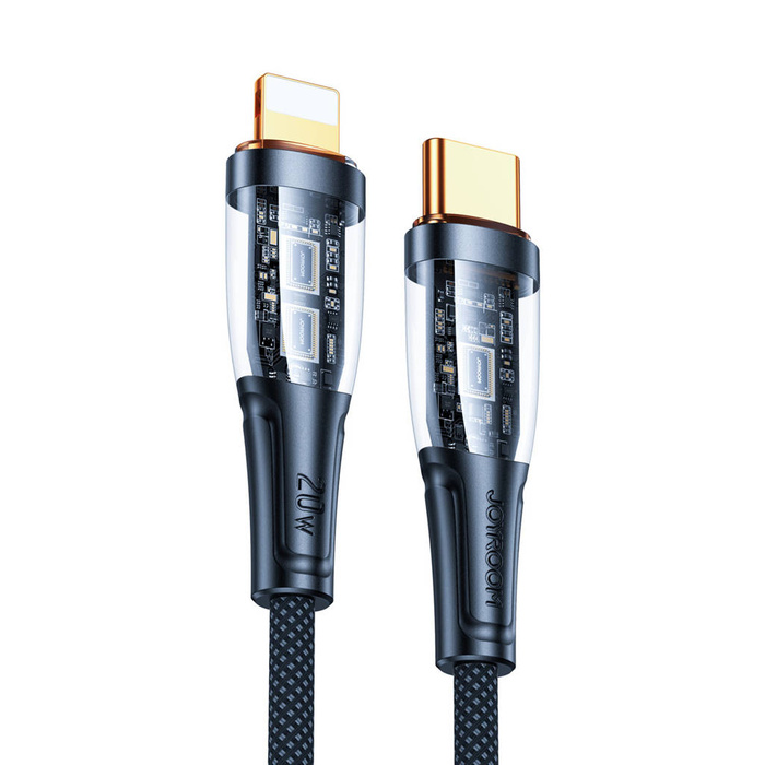 Cable de carga rápida Joyroom con interruptor inteligente USB-C - Lightning 20W 1.2m negro (S-CL020A3)