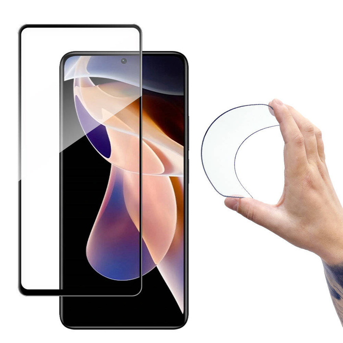 Wozinsky teljes fedésű Flexi nanoüveg Folia Edzett üveg kerettel Xiaomi Redmi Note 11 Pro + / 11 Pro átlátszó