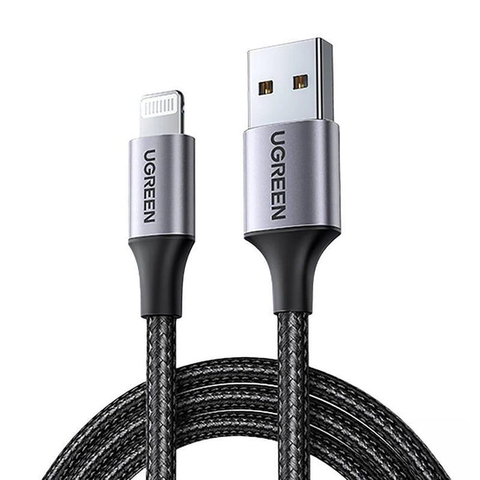 Cable Lightning a USB UGREEN 2,4A US199, 2m (negro)