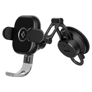 Support Spigen Uts35w Onetap Universal Windshield & Dashboard Car Mount Wireless Charger Black (Chargeur sans fil pour pare-brise et tableau de bord)