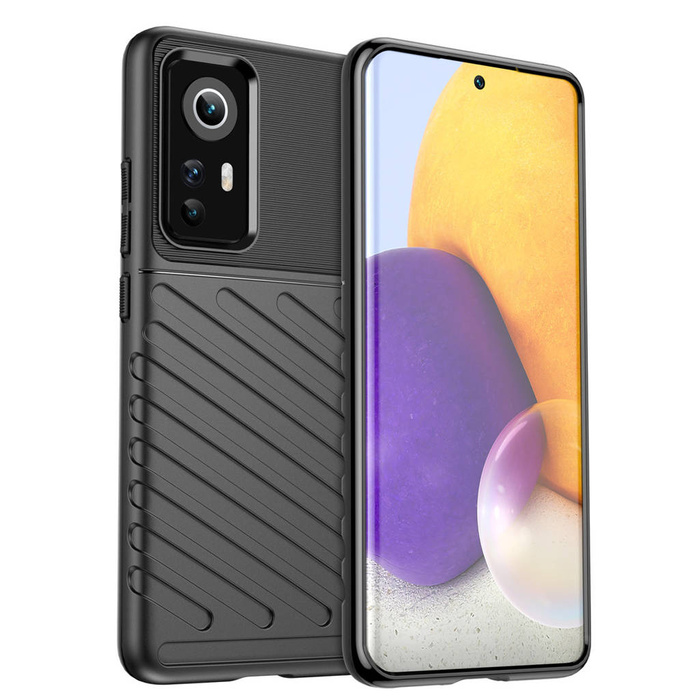 Thunder Case flexible gepanzerte hülle Abdeckung Xiaomi 12/12X schwarz