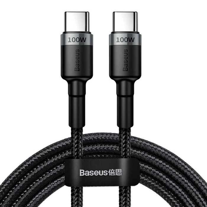 Baseus Cafule nylon cable USB Type C Power Delivery 2.0 100W 20V 5A 2m gray (CATKLF-ALG1)