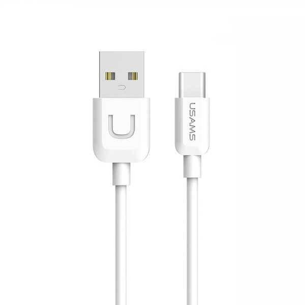 Kabel USAMS U-Turn USB-C 2A 1m Bílá