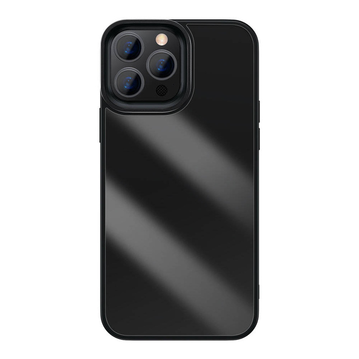 Baseus Crystal Phone Case Hardcase für iPhone 13 Pro Max mit TPU-Rahmen schwarz (ARJT000201)