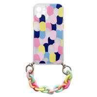 Color Chain Case cover elastica flessibile in gel con ciondolo a catena per Xiaomi Redmi Note 10 5G multicolore (1)