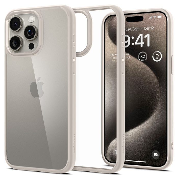 Case Spigen Ultra Hybrid iPhone 15 Pro Max Natural Titanium