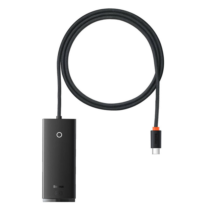 Adattatore HUB di tipo C a 4 porte serie Baseus Lite (da tipo C a USB 3.0 * 4) 1 m nero