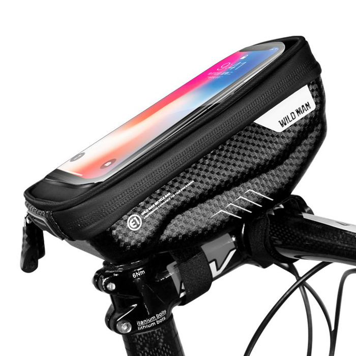 Case WILDMAN S BIKE Holder FRAME BAG BLACK BLACK CASE