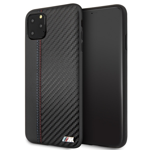 Pouzdro BMW Apple iPhone 11 Pro Max PU karbonově černé pouzdro