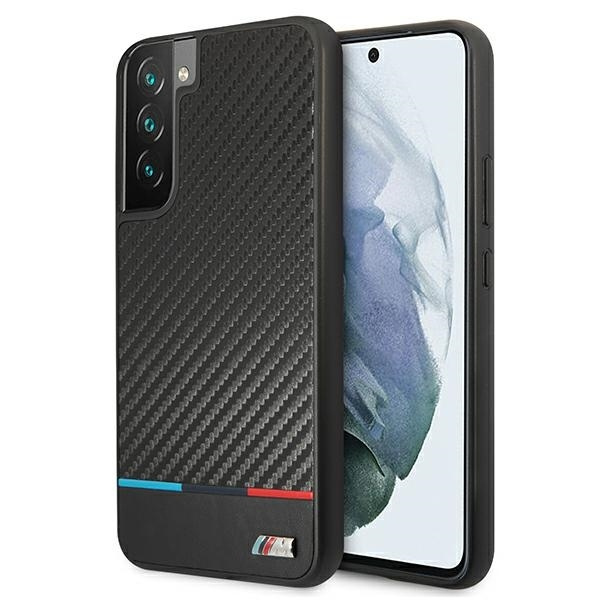 Schwarzes Hülle BMW Samsung Galaxy S22 Plus M Collection Triangles Case