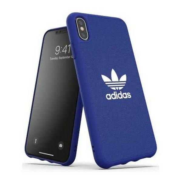 Coque aDIDAS Apple iPhone Xs Max étui moulé en toile bleue