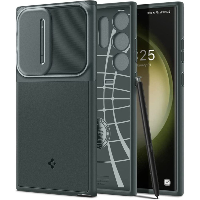 Funda Spigen Optik Armor Galaxy S23 Ultra Abyss Verde Case