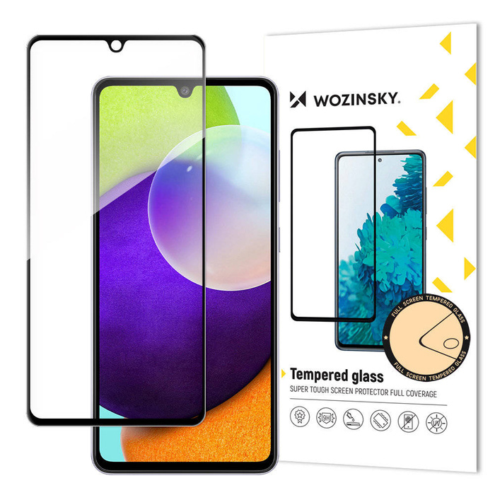 Wozinsky Trempé Verre Trempé Pleine Colle Super Tough Protecteur D&#39;écran Entièrement Couvert Avec Cadre Case Friendly pour Samsung Galaxy A33 5G noir