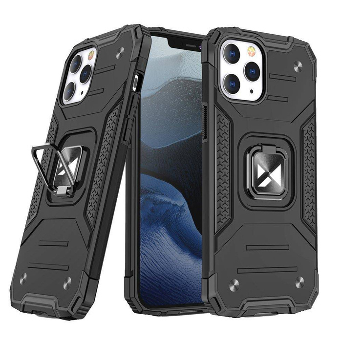 Wozinsky Ring Armor odolný kryt hybridního pouzdra + magnetický držák pro iPhone 13 Pro černý