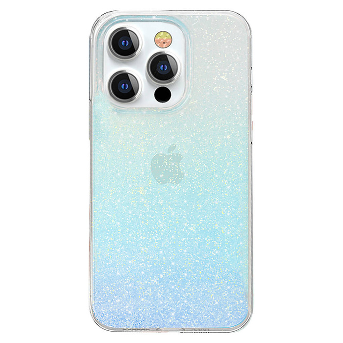 Kingxbar Streamer Series luxury elegant phone case for iPhone 13 Pro blue (Glitter)