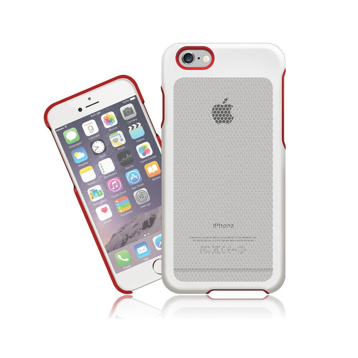 Pouzdro iPhone 6 SEVENMILLI Real Metal Hexa White/Red