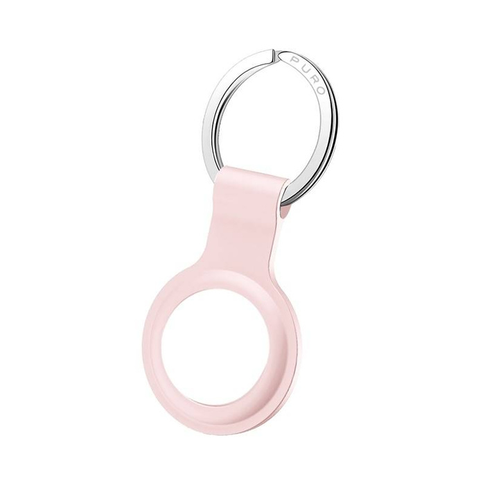 PURO Keyring Apple AirTag Icon Case - Silicone (Sand Pink)