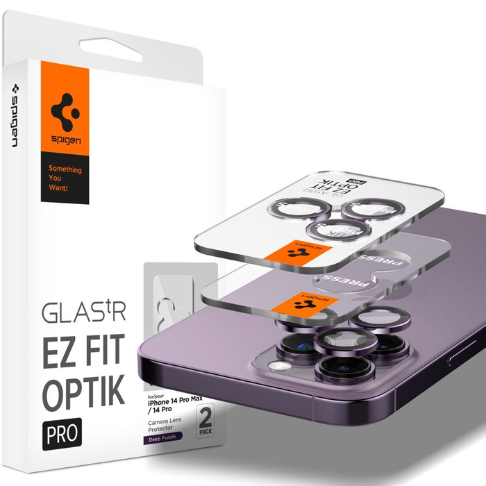 CHRÁNIČ FOTOAPARÁTU Spigen OPTIK.TR "EZ FIT" CHRÁNIČ FOTOAPARÁTU 2-PACK IPhone 14 PRO / 14 PRO MAX DEEP PURPLE