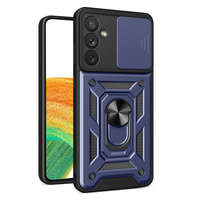 Obal Hybrid Armor Camshield obal pro Samsung Galaxy A14 pancéřový kryt fotoaparátu modrý Case