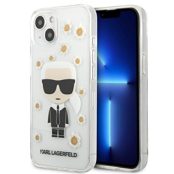 Case KARL LAGERFELD Apple iPhone 13 Mini Flower Iconic Karl Clear Case