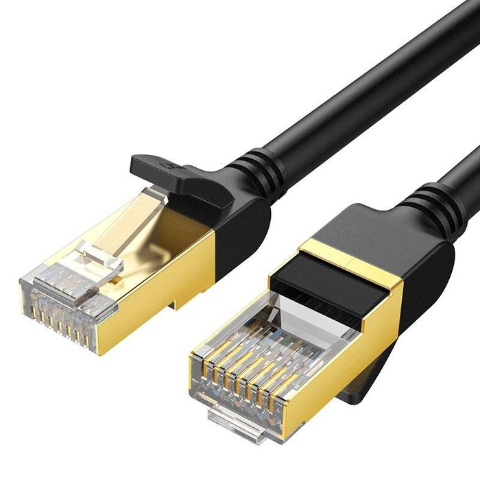 Ugreen kabel internet síťový kabel Ethernet patchcord RJ45 Cat 7 STP LAN 10Gbps 2m černý (11269)