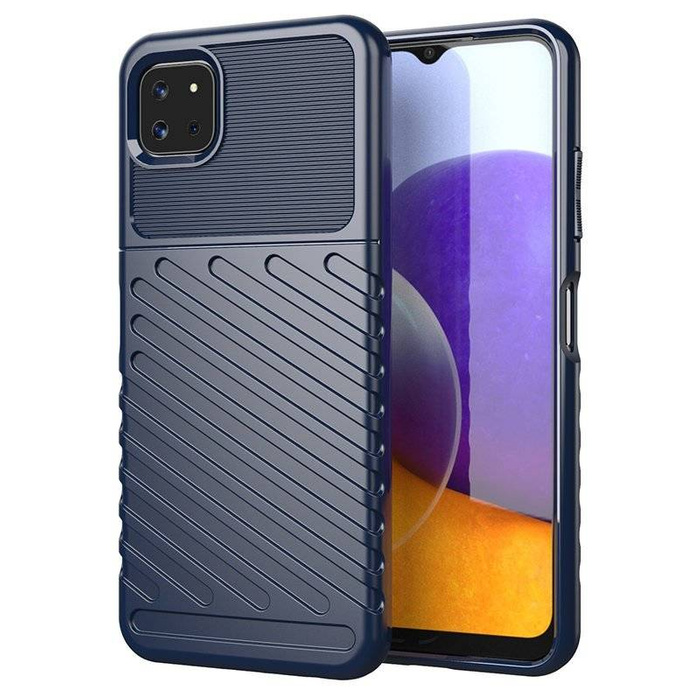 Thunder Case flexible blindé coque couverture Samsung Galaxy A22 5G bleu