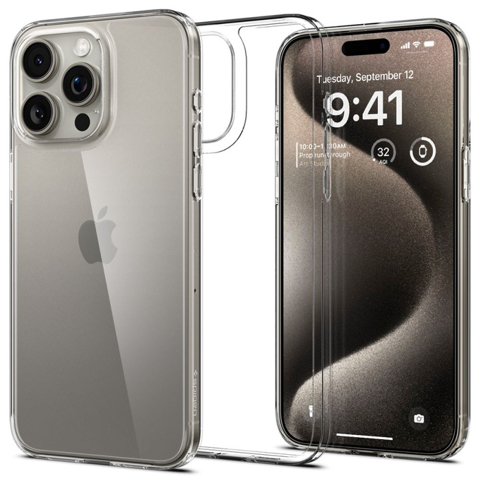 Coque iPhone 15 Pro Max Spigen Airskin Hybrid Crystal Clear Case