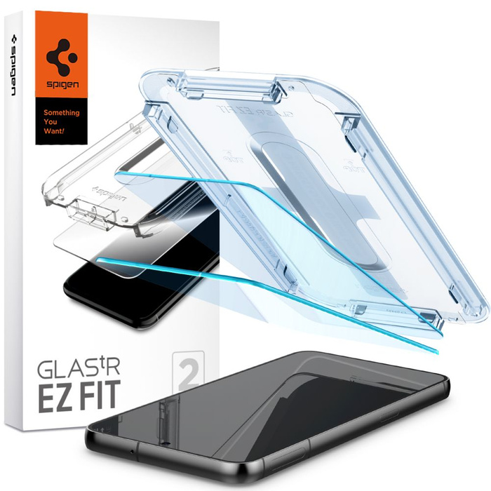 Tempered Glass Spigen Glas.tr "ez Fit" 2-pack Galaxy S23 Clear