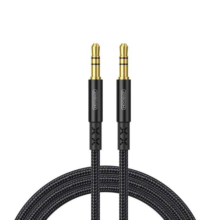 Joyroom kabel audio stereo AUX 3,5 mm mini jack 1 m černý (SY-10A1)