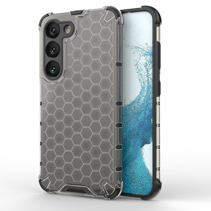 Obal Honeycomb obal pro Samsung Galaxy S23 pancéřový hybridní kryt černý Case