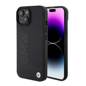 Funda BMW BMHMP15SSLLBK iPhone 15 6,1" negro/negro MagSafe durocase Signature Pie de imprenta Logotipo Case
