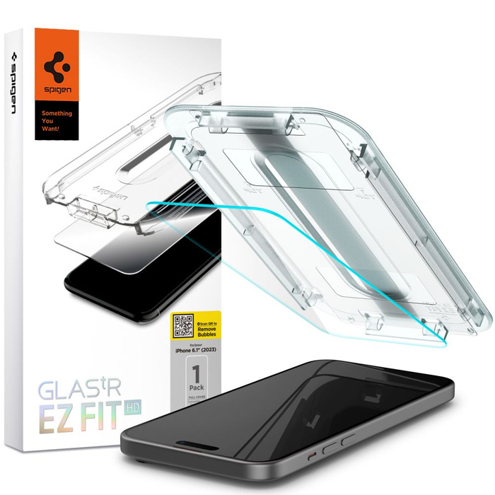 Tempered Glass Spigen Glas.tr "ez Fit" iPhone 15 Clear