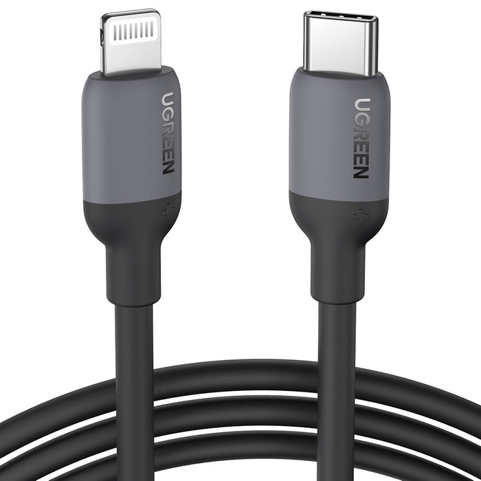 Câble de charge rapide Ugreen USB Type C - Puce Lightning (certifiée MFI) C94 Power Delivery 1m noir (US387 20304)