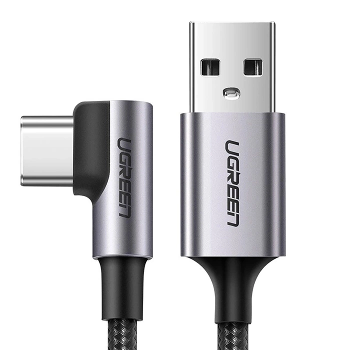 Kabel USB zu USB-C gewinkelt UGREEN US284, 3A , 3m (schwarz)