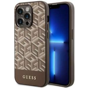 Hülle Guess GUHMP14XHGCFSEW iPhone 14 Pro Max 6,7" braun/braun hart case GCube Stripes MagSafe Case