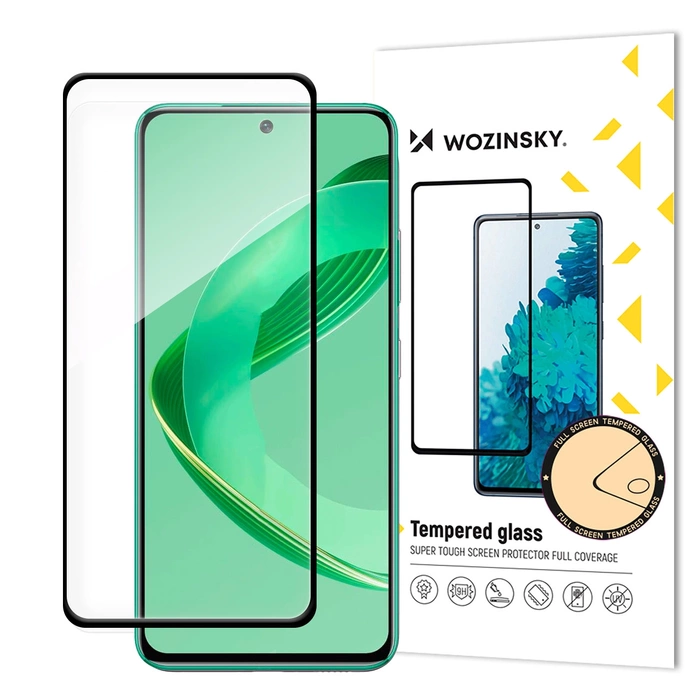 Verre trempé Wozinsky Full Glue avec cadre noir pour Huawei Nova 11 SE