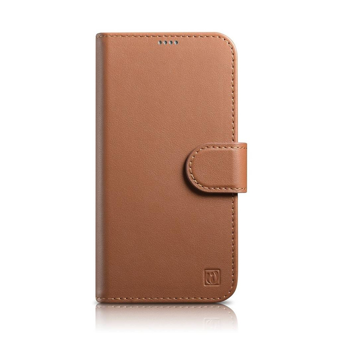 iCarer Wallet Case 2v1 iPhone 14 Flip Leather Anti-RFID Brown (WMI14220725-BN)