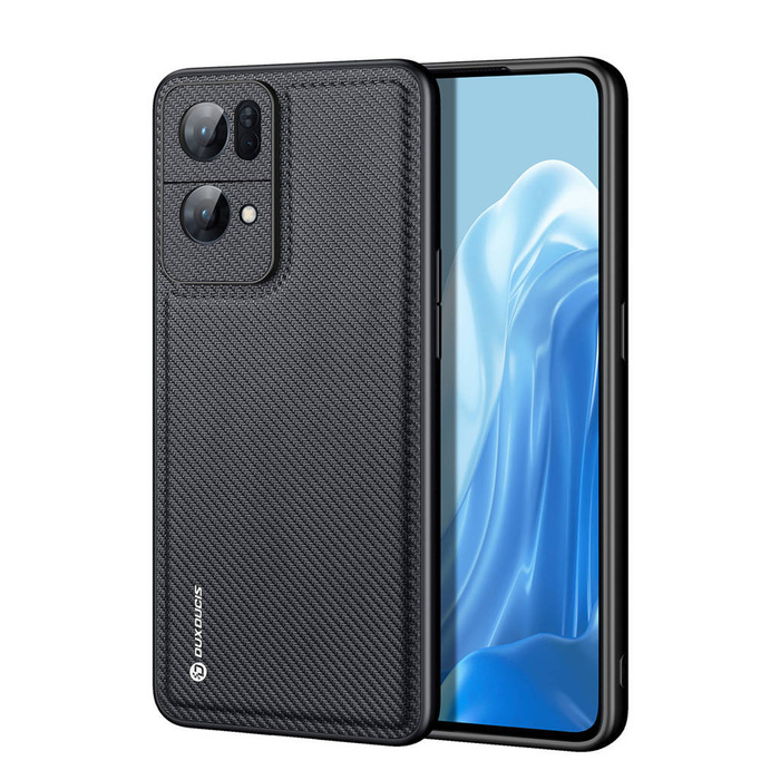 Dux Ducis Fino coque nylo housse couvertenouveaum matériel Oppo Reno7 Pro 5G noir