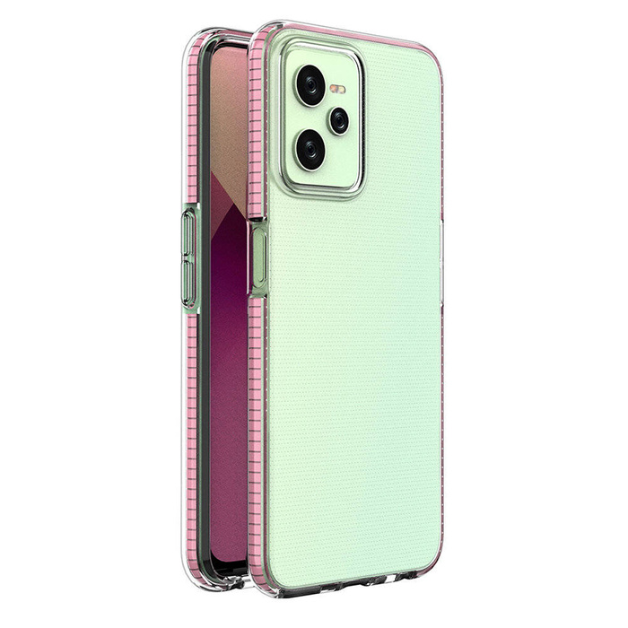 Housse Spring Case pour Realme C35 housse en silicone avec cadre rose clair