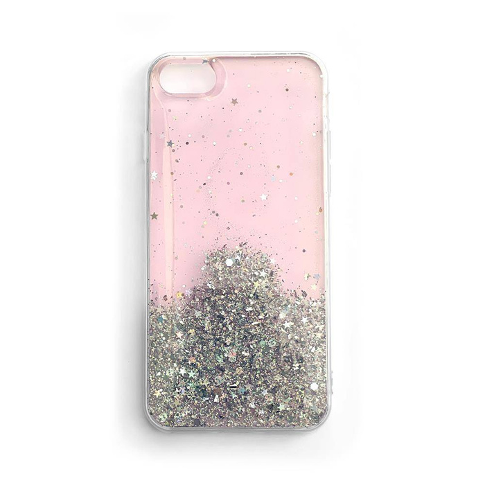 Wozinsky Star Glitter Shiny Cover Case with Glitter pro Samsung Galaxy S21 + 5G (S21 Plus 5G) růžový