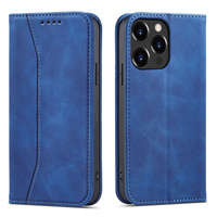 Custodia Magnet Fancy Case per iPhone 14 flip cover stand blu