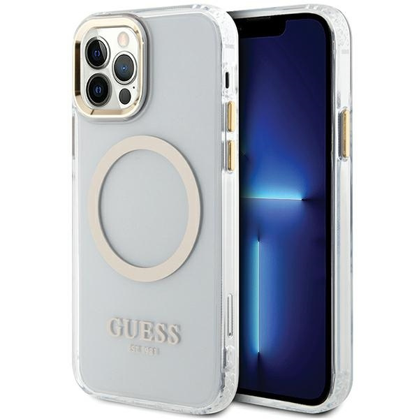 Guess GUHMP12MHTRMD iPhone 12/12 Pro 6.1" gold/gold hardcase Metal Outline MagSafe