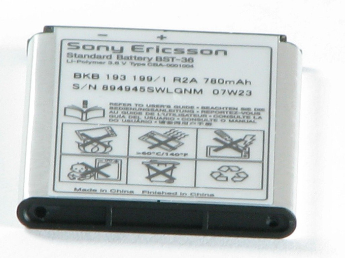 Originální Baterie SONY ERICSSON BST-36 K750i W800i W810i J230 K610i V600 W710i Z710i