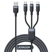 Joyroom Multi-Use Series Cable 3 en 1 S-1T3018A18 Lightning USB-C micro USB 30 cm - negro