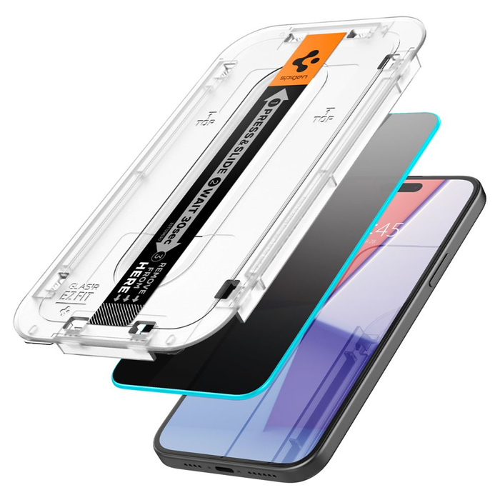 Tempered Glass Spigen Glas.tr "ez Fit" iPhone 15 Pro Ochrana osobních údajů